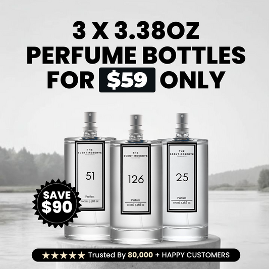 3 x 3.38oz Perfume Bottles