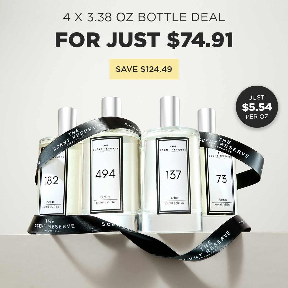 4 x 3.38oz Perfume Bottles